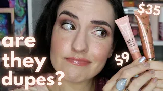 NEW e.l.f. HALO GLOW Beauty Wands vs Tarte Blush Tape | Are They Dupes? Swatches, Demo + Review