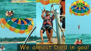 We almost died in Goa's Most EPIC and SCARIEST parasailing experience!