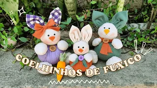 COELHINHOS DE FUXICO (aproveite os retalhos e faça muitos coelhos)