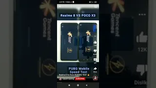 Realme 8 vs Poco x3 BGMI Speed Test