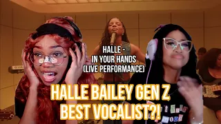 Halle Bailey is a Legend walking amongst us In Your Hands (Live Performance) | Vevo reaction