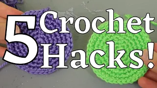 5 Crochet Hacks that Blew My Mind! #crochet #crochethacks #crocheting #crochetutorial