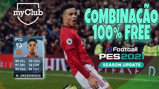 "MASON GREENWOOD" - COMBINAÇÃO 100% FREE || EFOOTBALL PES 2021