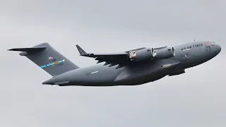 (4K) Plane Spotting Ramstein Air Base | C-130, 747, C-17  (DutchPlaneSpotter)