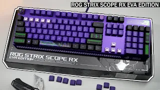 Unboxing ROG Strix Scope RX EVANGELION Eva Edition Mechanical Switches Gaming Keyboard - ASMR