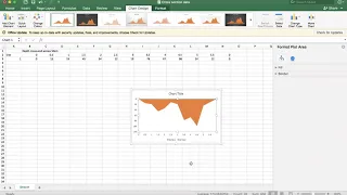 Drawing a river cross section in Excel