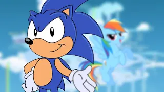 Sonic vs Rainbow Dash - [Sprite Animation]