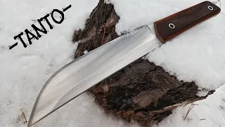 Making Japanese Tanto Knife from leaf spring