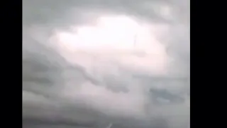 Jesus walking in clouds