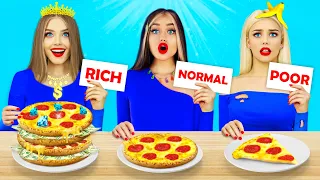 RICH Food VS BROKE Food Challenge | Expensive vs Cheap Battle of Yummies and Funny Moments by RATATA