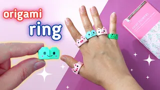 💯Frog and pig origami paper ring/💣💥how to make a paper ring??