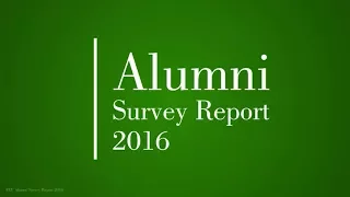 Alumni Survey Report 2016