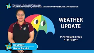 Public Weather Forecast issued at 4PM |  September 15, 2023