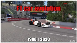 F1 car evolution|1988 - 2020