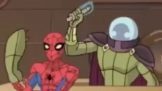 Mysterio bonks Spider-Man on the head (The Spectacular Spider-Man)
