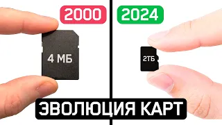 ЭВОЛЮЦИЯ КАРТ ПАМЯТИ от 1 МБ до 2 ТБ