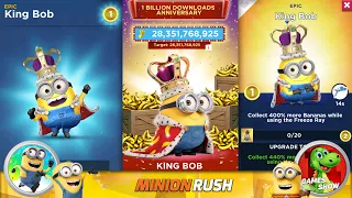 Exclusive Costume King Bob Epic Minion Rush Despicable Me New Agent Rank gameplay walkthrough