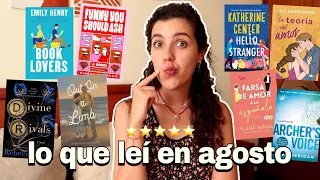 Los 12 libros que leí en agosto *varios 5 estrellas* ⭐💐 reseña sin spoilers