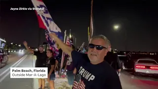 During FBI 'raid' at Mar-A-Lago, Trump supporters, protesters clash outside former president's home