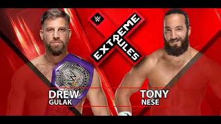 WWE Cruiserweight Championship: Drew Gulak vs Tony Nese at Extreme Rules.