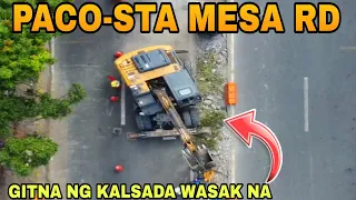 Gitna ng kalsada wasak na NLEX-SLEX CONNECTOR SECTION 2 RAMON MAGSAYSAY BLVD UPDATE 05/04/2024