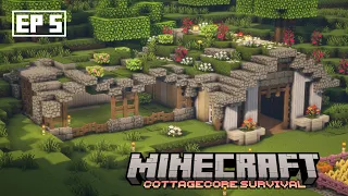 Birch Storage House 🌳 | EP 5 | Cottagecore Survival🦉A Mizuno's 16 Craft Let's Play 1.20.4