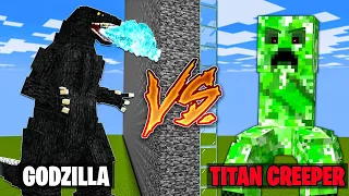 GODZILLA VS TITAN Mobs In Minecraft Mob Battle !!!