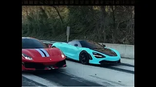 McLaren 720s vs Ferrari 488 Pista ( DRAG RACE )