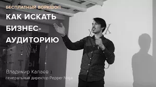 Вебинар сервиса Pepper.Ninja Владимира Калаева «Как искать бизнес-аудиторию». 6 июля, 18:30 МСК.