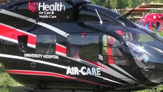 AMAZING R/C HELICOPTER EC-145 AIR CARE OF CINCINNATI HIGH DETAILED SCALE TURBINE MODEL