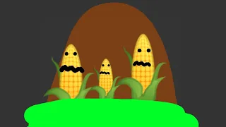 Mohab Khtab - Terrified corn cobs with emojis.