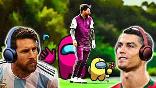 Messi & Ronaldo play AMONG US but it's golf!