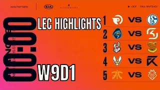 LEC Highlights ALL GAMES Week 9 Day 1 Spring 2019 - Includes MATCH OF THE CENTURY FNC vs G2