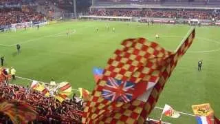 Les Corons, chanté par le stade Bollaert (RCL-SCB 21/01/2014)