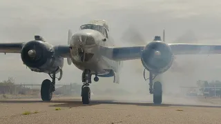 WW2 Bomber flies after sitting 15 years in the desert with Gen. Doolittle narration