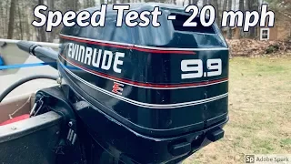 9.9 Evinrude Speed Test