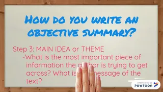 How to Write an Objective Summary