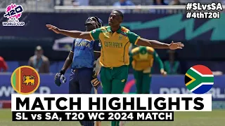 Sri Lanka vs South Africa 4th T20 World Cup Match Highlights | ICC World Cup 2024 | SL vs SA 2024