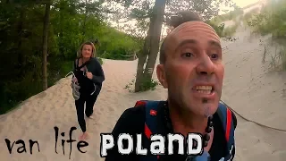 ATTACKED in POLAND - the SLOWINSKI NATIONAL PARK - VAN LIFE EUROPE