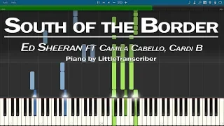 Ed Sheeran - South of the Border (Piano Cover) ft. Camila Cabello & Cardi B Synthesia Tutorial