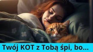 8 powodów dlaczego kot z Tobą śpi!🐈😴 Dlaczego koty lubią spać w łóżku?🛏 Czy Twój kot Cię kocha?!💗