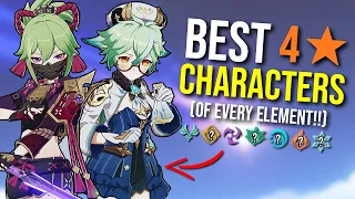 Best 4 STAR Character of EVERY Element YOU NEED!! | Genshin Impact