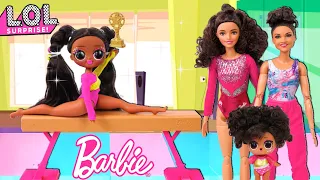 Barbie Doll LOL Family - Gymnastics Class Morning Routine