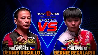 DENNIS ORCULLO VS. BERNIE REGALARIO, 9-BALL OPEN 2023 - HIGHLIGHTS | PINOY COMMENTARY