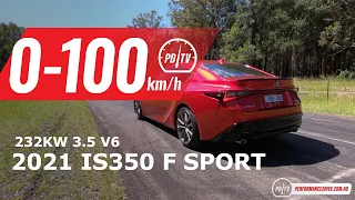 2021 Lexus IS 350 F Sport 0-100km/h & engine sound
