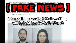 The Mateo Lorenzo and Erich Gonzales Wedding is FAKE NEWS