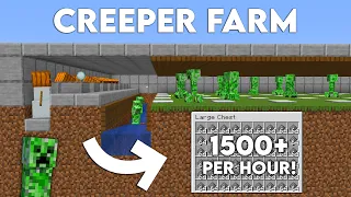 Minecraft Creeper Farm |  Easy 1500+ Gunpowder Farm!
