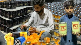 Automotive Oil Filter Making in Factory || How Engine Oil Filters are Made in Local Factory