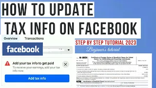 How to Update Tax Info on Facebook Payouts