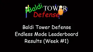 Baldi Tower Defense Leaderboard Results (Week 1)